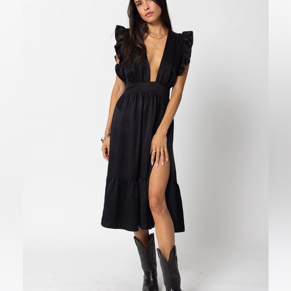 Stillwater The Jessie Midi Dress in Black SZ XS EUC